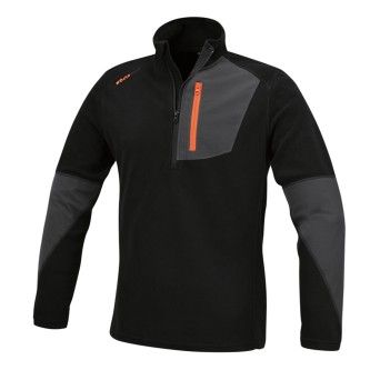 BETA Sweater em micropolar elstico, fecho curto de correr