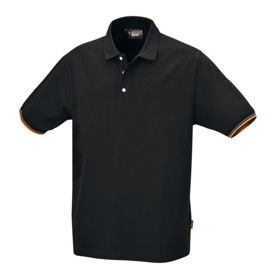BETA Polo de trs botes, 100% algodo, 200 g/m2, preto