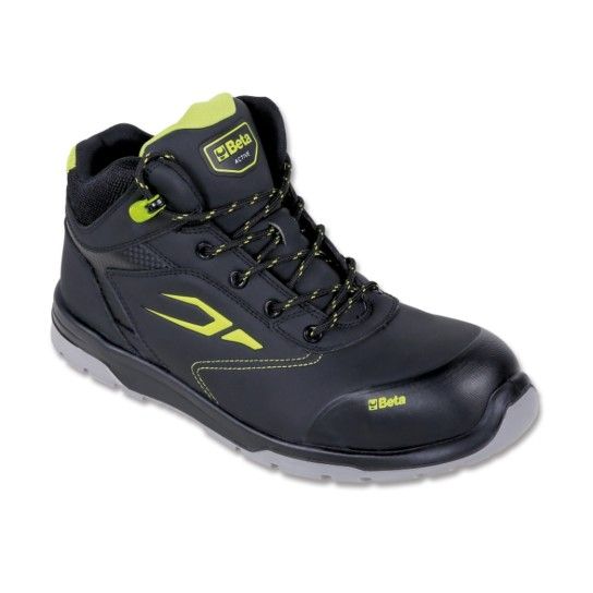 BETA Sapato em pele nubuck, impermeável, com sistema de abertura rápida e biqueira com reforço anti- BETA Sapato em pele nubuck, impermeável, com sistema de abertura rápida e biqueira com reforço anti-