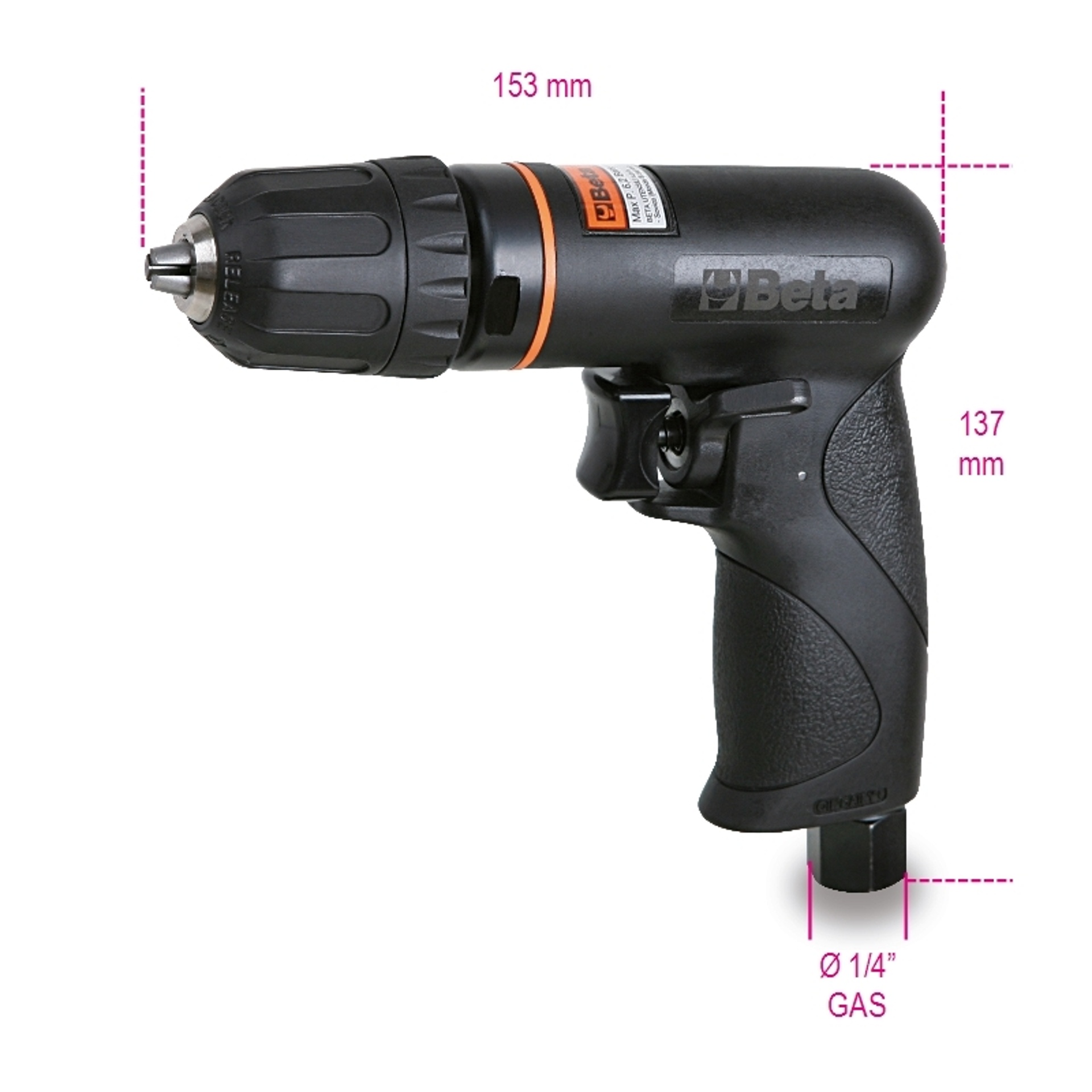 BETA Berbequim pneum�tico revers�vel, em material comp�sito