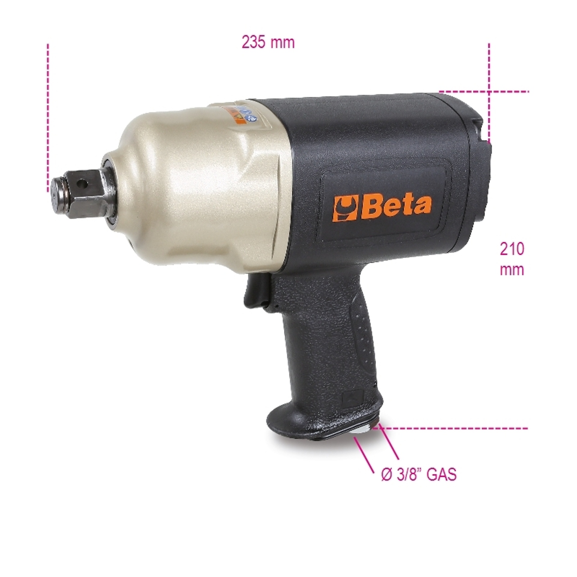 BETA Chave de impacto pneumática reversível, em material compósito BETA Chave de impacto pneumática reversível, em material compósito