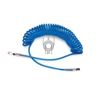 BETA Tubo espiral em poliuretano, 95 Shore, extensvel at 15 m