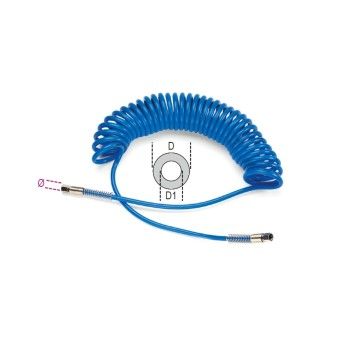 BETA Tubo espiral em poliuretano, 95 Shore, extensvel at 12 m