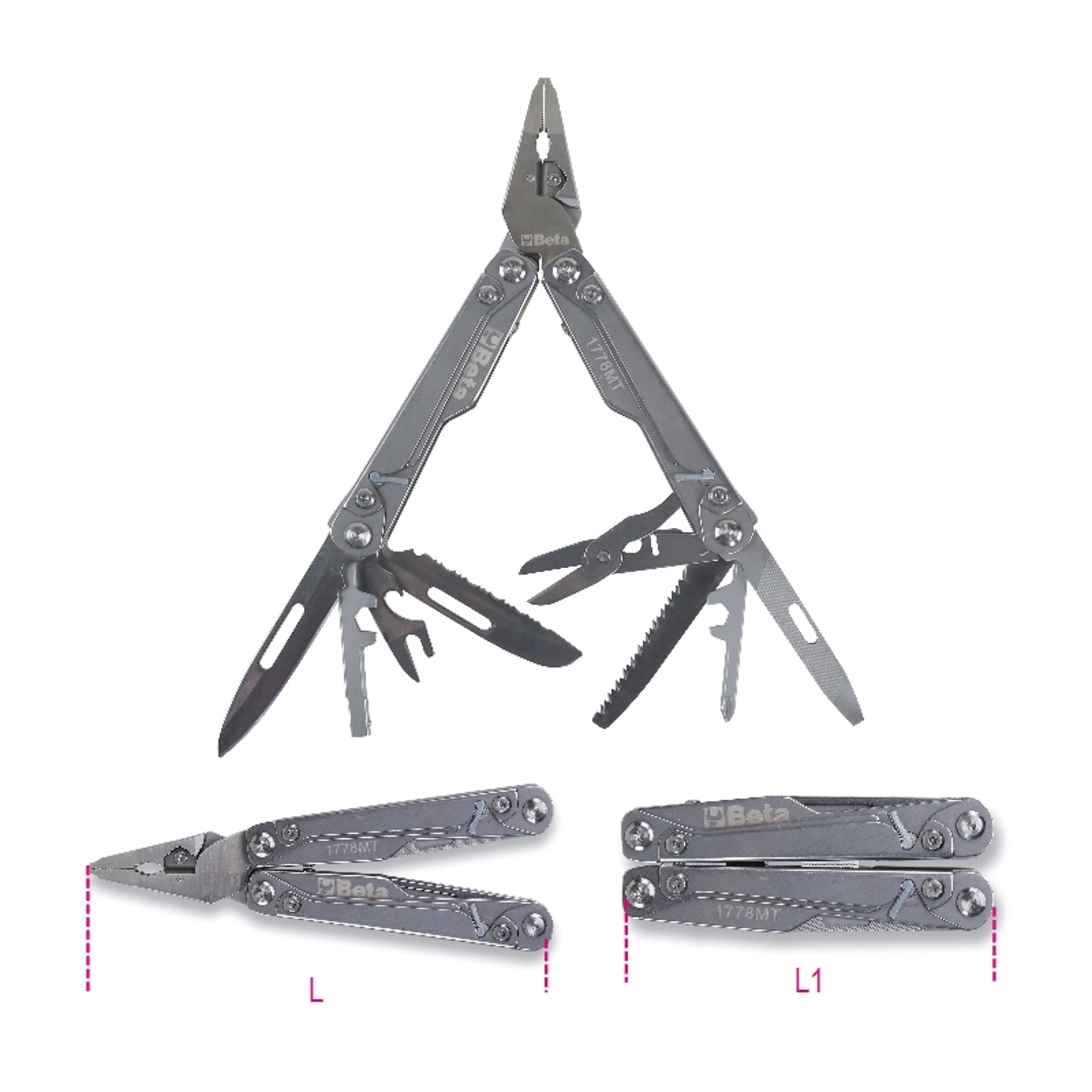 BETA Ferramentas multi-tools completas com bits e bolsa BETA Ferramentas multi-tools completas com bits e bolsa
