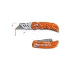 BETA Navalha com lâmina trapezoidal em aço, com 5 lâminas de substituição BETA Navalha com lâmina trapezoidal em aço, com 5 lâminas de substituição