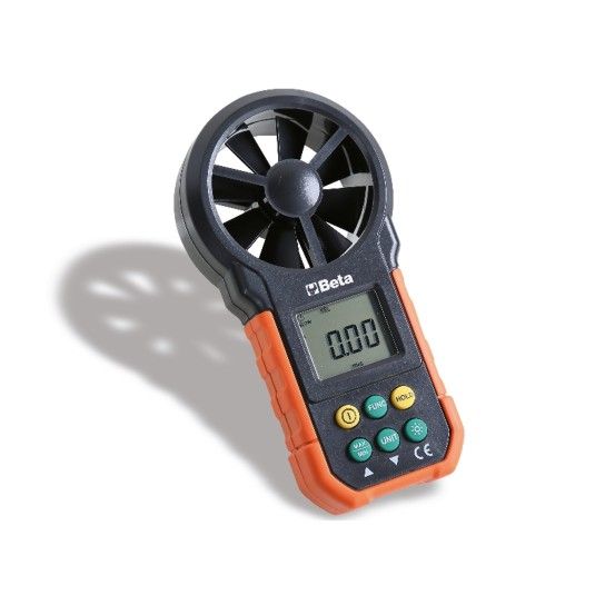 BETA Anemmetro digital com sensor de ventoinha com exterior em borracha anti-impacto e antideslizan