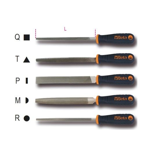 BETA Limas quadradas bastardas, com punho