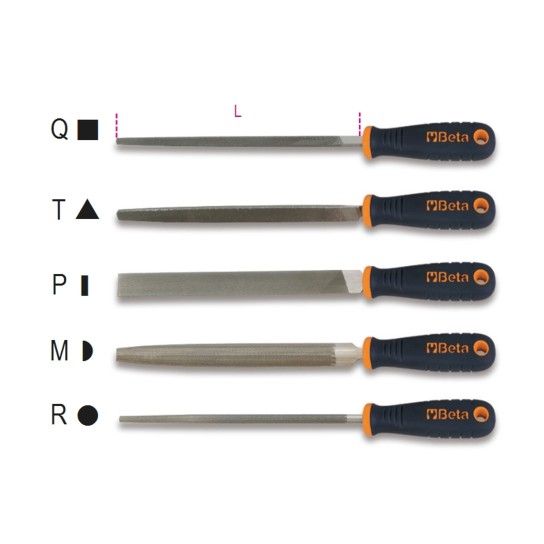 BETA Limas quadradas meia-mur�as, com punho