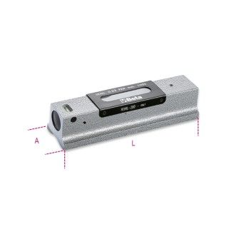 BETA Nvel linear de preciso em ferro fundido com base prismtica rectificada, 2 bolhas inviolveis