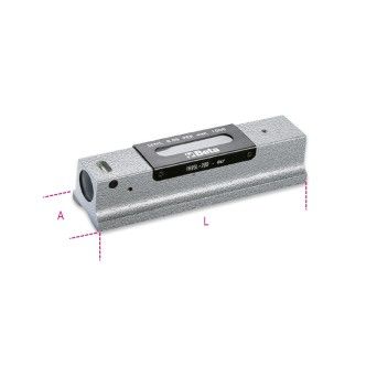 BETA Nvel linear de preciso em ferro fundido com base prismtica rectificada, 2 bolhas inviolveis
