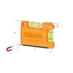 BETA Nvel de bolso com base magntica em V em alumnio 2 bolhas inquebrveis preciso: 1mm/m