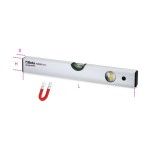 BETA N�vel magn�tico corpo em perfil de alum�nio anodizado, 2 bolhas inviol�veis, precis�o de 1 mm/m