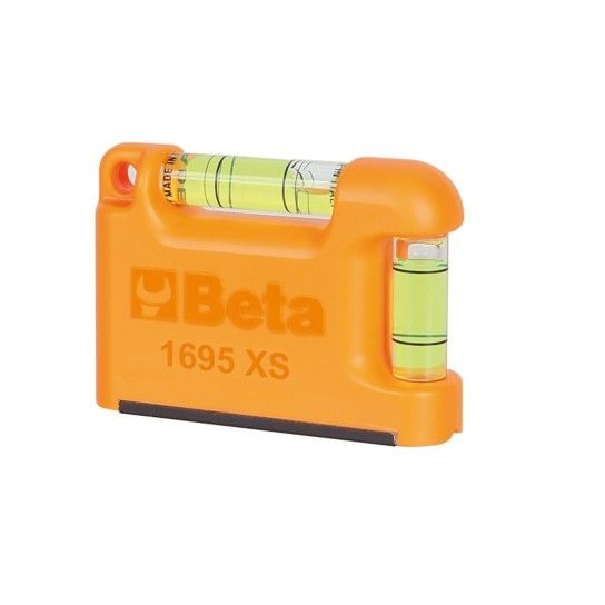 BETA Nvel de bolso com base magntica em V em alumnio 2 bolhas inquebrveis preciso: 1mm/m