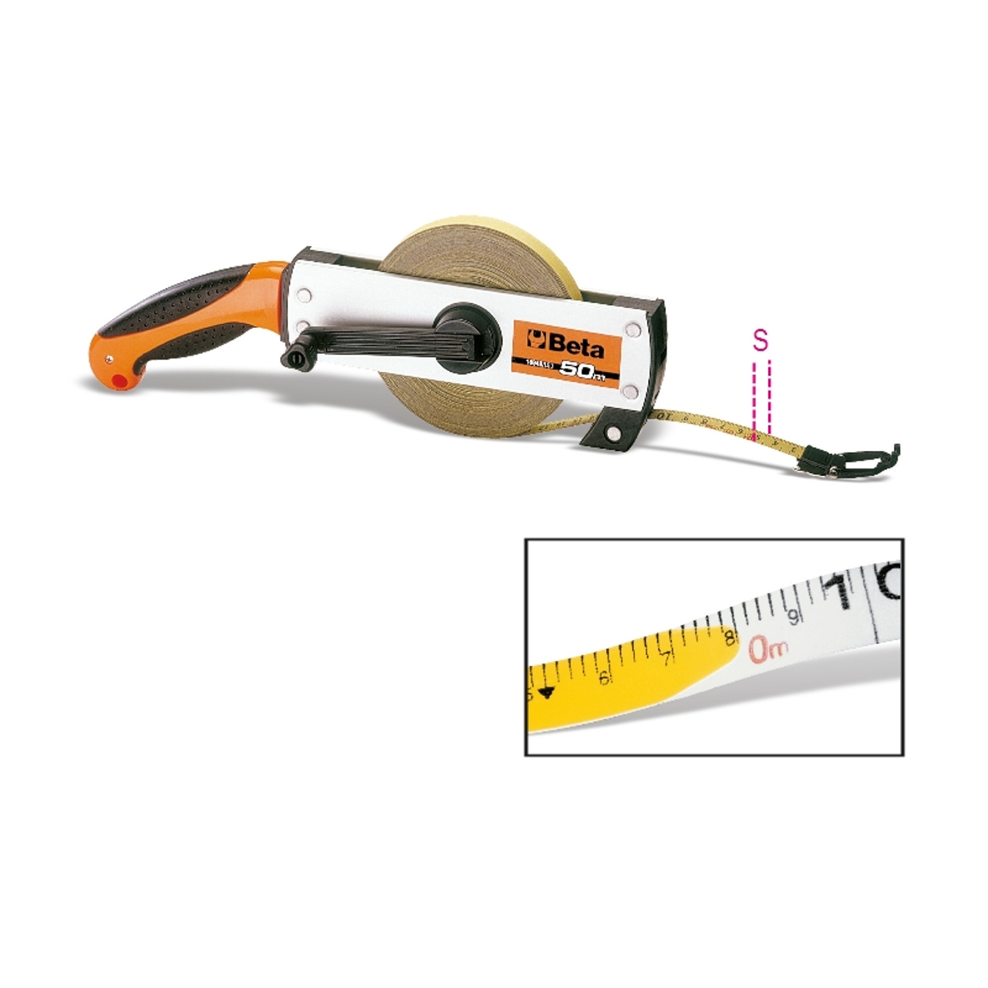 BETA Fitas métricas com punho caixa em ABS anti-choque, fita em fibra de vidro revestida a PVC, clas BETA Fitas métricas com punho caixa em ABS anti-choque, fita em fibra de vidro revestida a PVC, clas