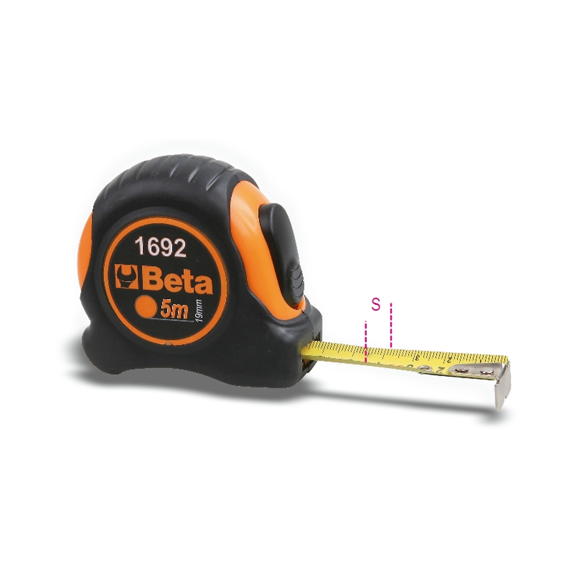 BETA Fitas métricas, anti-choque, caixa em ABS, fita em aço esmaltado, classe de precisão II BETA Fitas métricas, anti-choque, caixa em ABS, fita em aço esmaltado, classe de precisão II