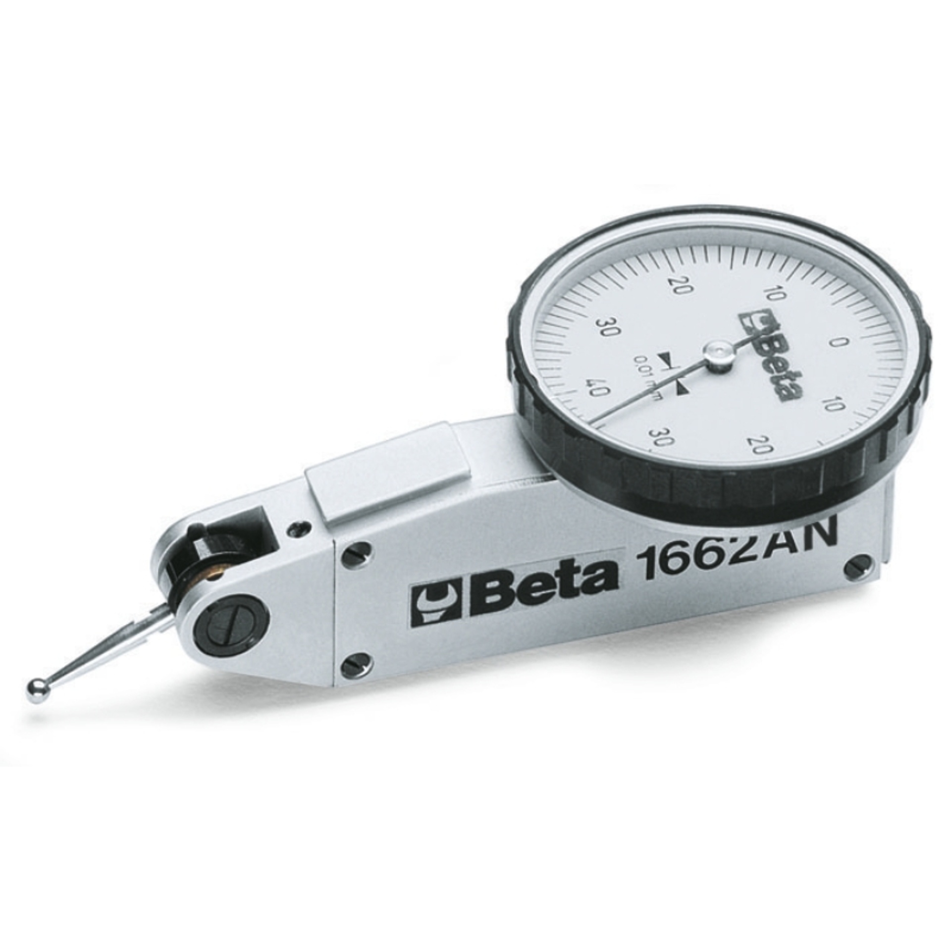 BETA Comparador analógico, com ponteira orientável, leitura até 0.01 mm BETA Comparador analógico, com ponteira orientável, leitura até 0.01 mm