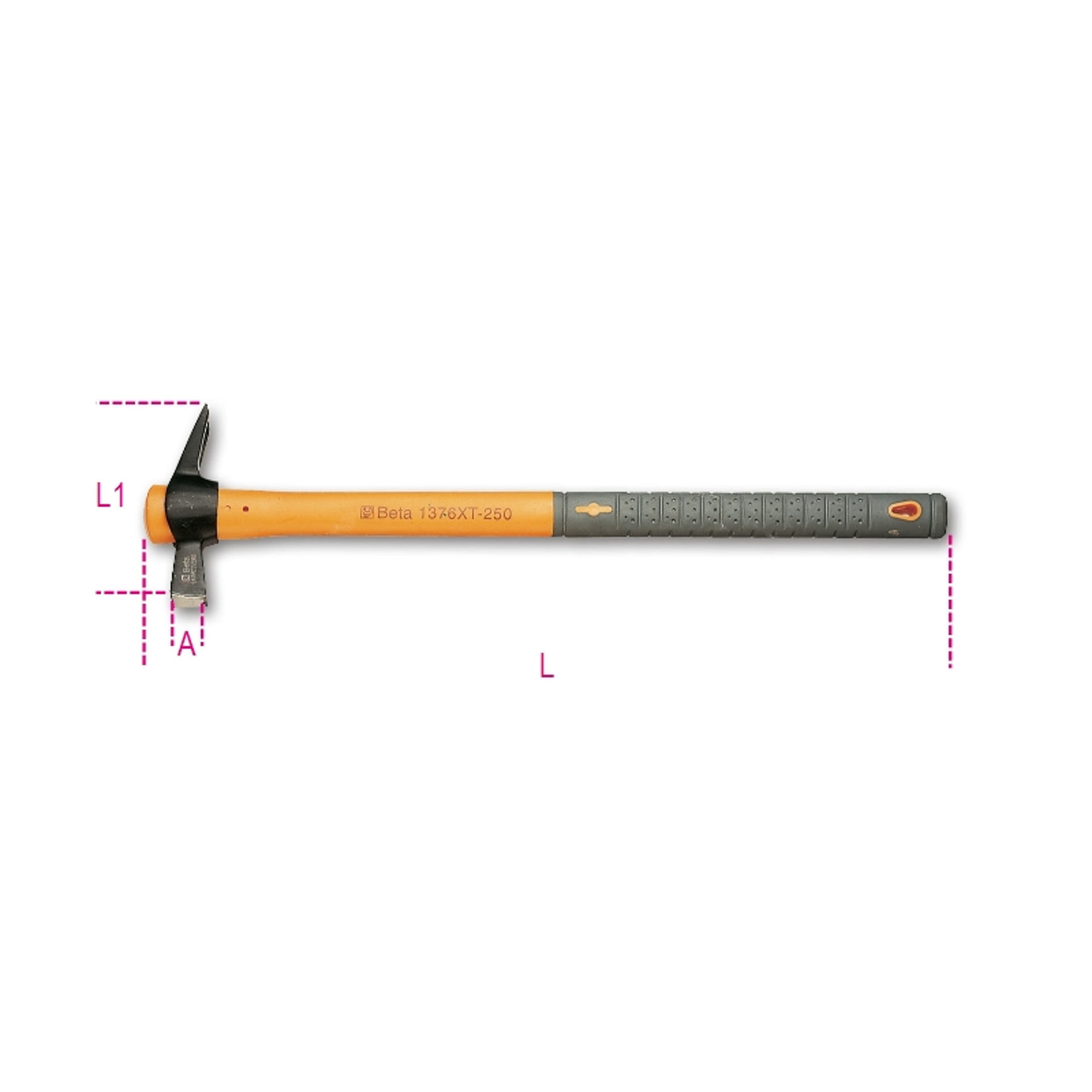 BETA Martelo de carpinteiro com orelhas magnetizadas, cabo em material plástico BETA Martelo de carpinteiro com orelhas magnetizadas, cabo em material plástico