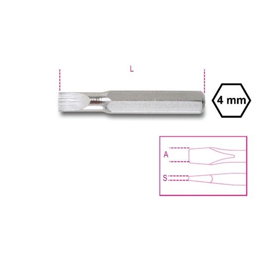 BETA Bits 4 mm para parafusos ranhurados