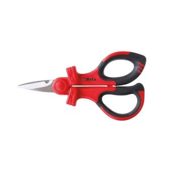 BETA Tesoura de electricista, lminas em ao inox, com microdentes