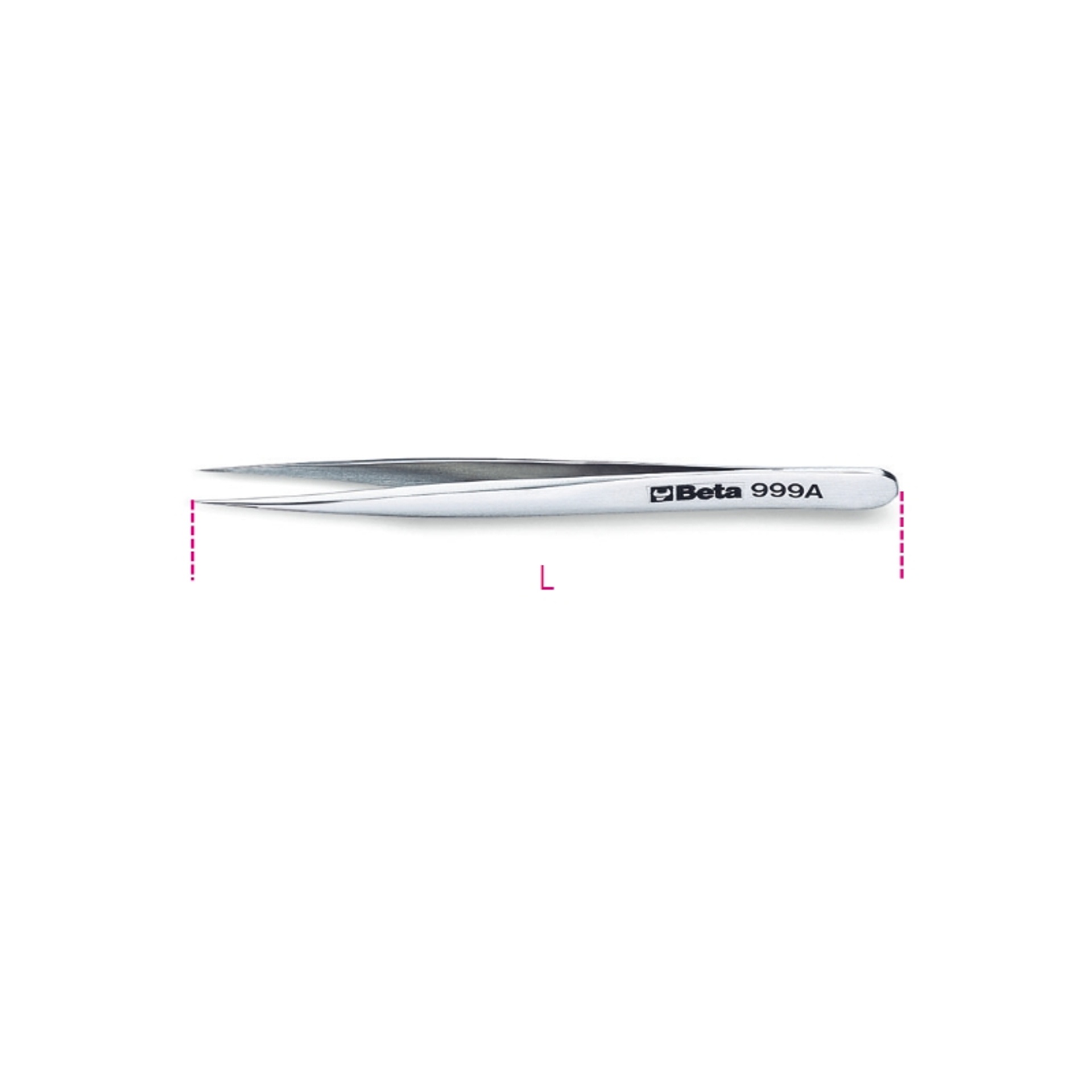 BETA Pinça com pontas curtas e extra-finas em aço inoxidável anti-magnético e resistente a ácidos BETA Pinça com pontas curtas e extra-finas em aço inoxidável anti-magnético e resistente a ácidos