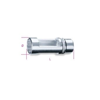 BETA Chave de caixa para injectores de motores Diesel, quadra fmea de 1/2"