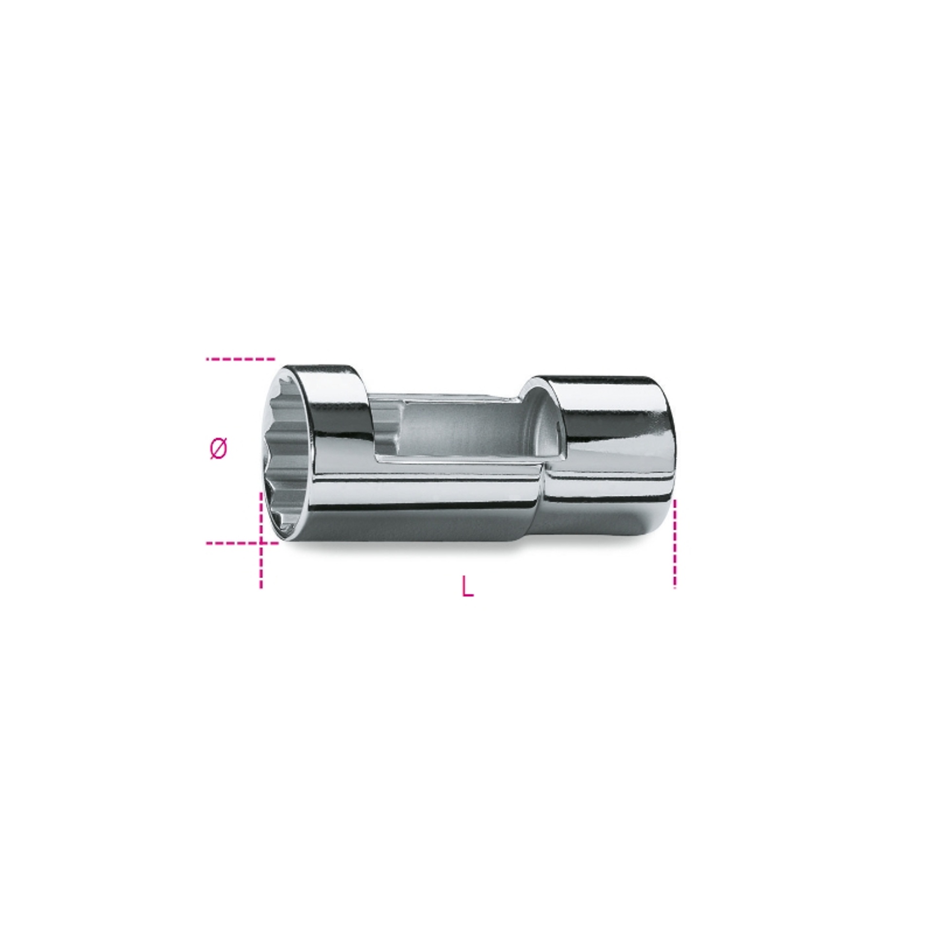 BETA Chave de caixa para injectores de motores Diesel, quadra fêmea de 1/2 BETA Chave de caixa para injectores de motores Diesel, quadra fêmea de 1/2