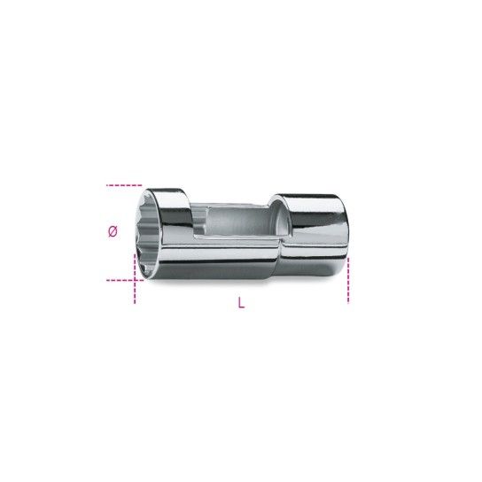 BETA Chave de caixa para injectores de motores Diesel, quadra fmea de 1/2
