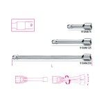 BETA Extensões com quadras macho angulares e fêmea de 3/8” BETA Extensões com quadras macho angulares e fêmea de 3/8”