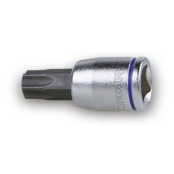 BETA Chaves de caixa com ponta de perfil Torx, coloridas, quadra fmea 14", cromadas, inserts polid