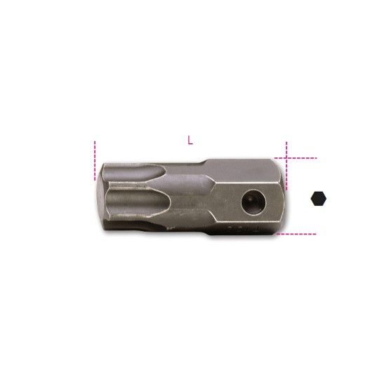 BETA Pontas de impacto 22 mm para parafusos Torx