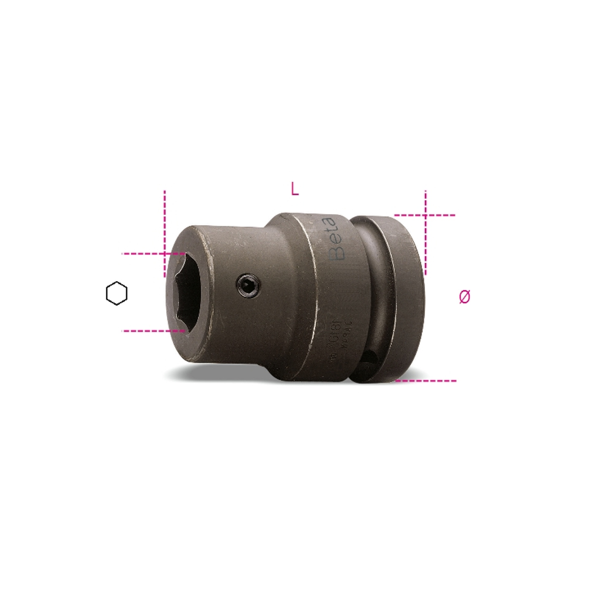 BETA Chave porta-pontas de impacto 22 mm para os artigos 727/ES22 e 727/ES22TX BETA Chave porta-pontas de impacto 22 mm para os artigos 727/ES22 e 727/ES22TX