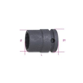 BETA Chaves de impacto bisextavadas, quadra fmea 1/2", srie standard, fosfatadas