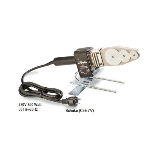 BETA Ferro de soldar tubos e unies de pequenas dimenses em plstico tipo PE, PP, PVC e PEHD