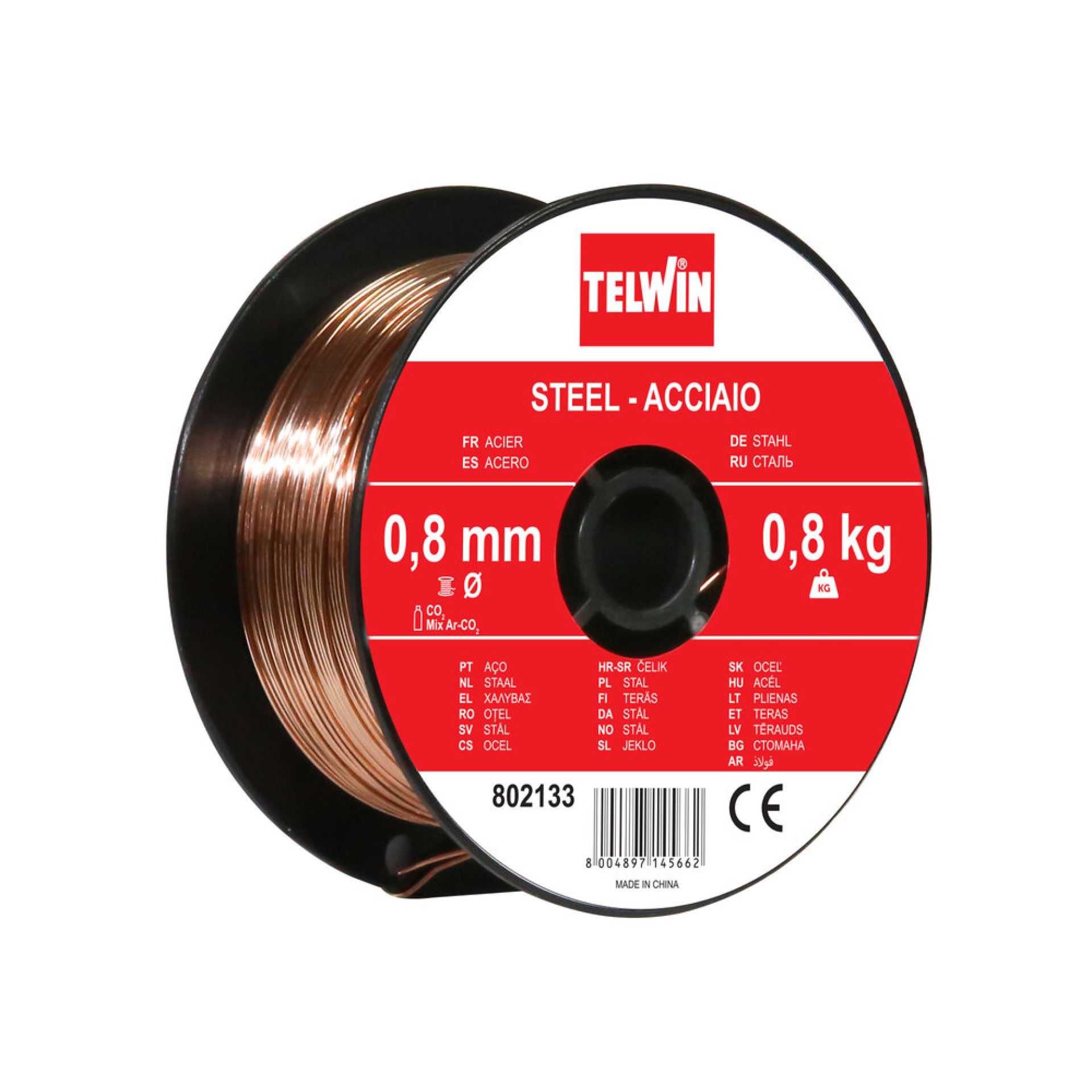 BOBINA DE FIO DE A�O 0,8 MM  0,8