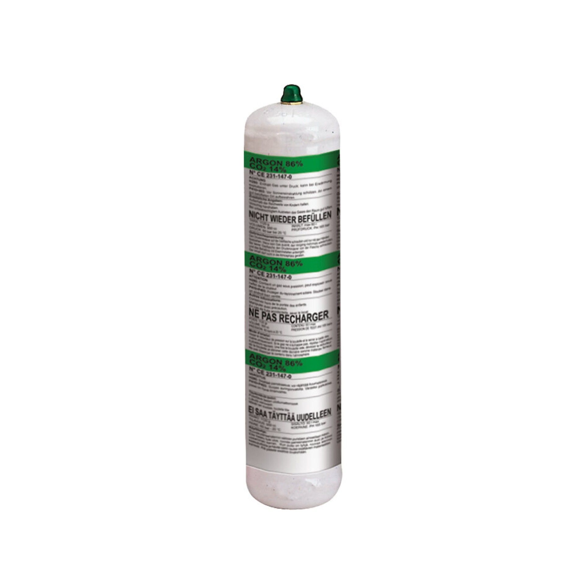 GARRAFA DESCART�VEL DE 1 L DE ARG�NIO/CO2