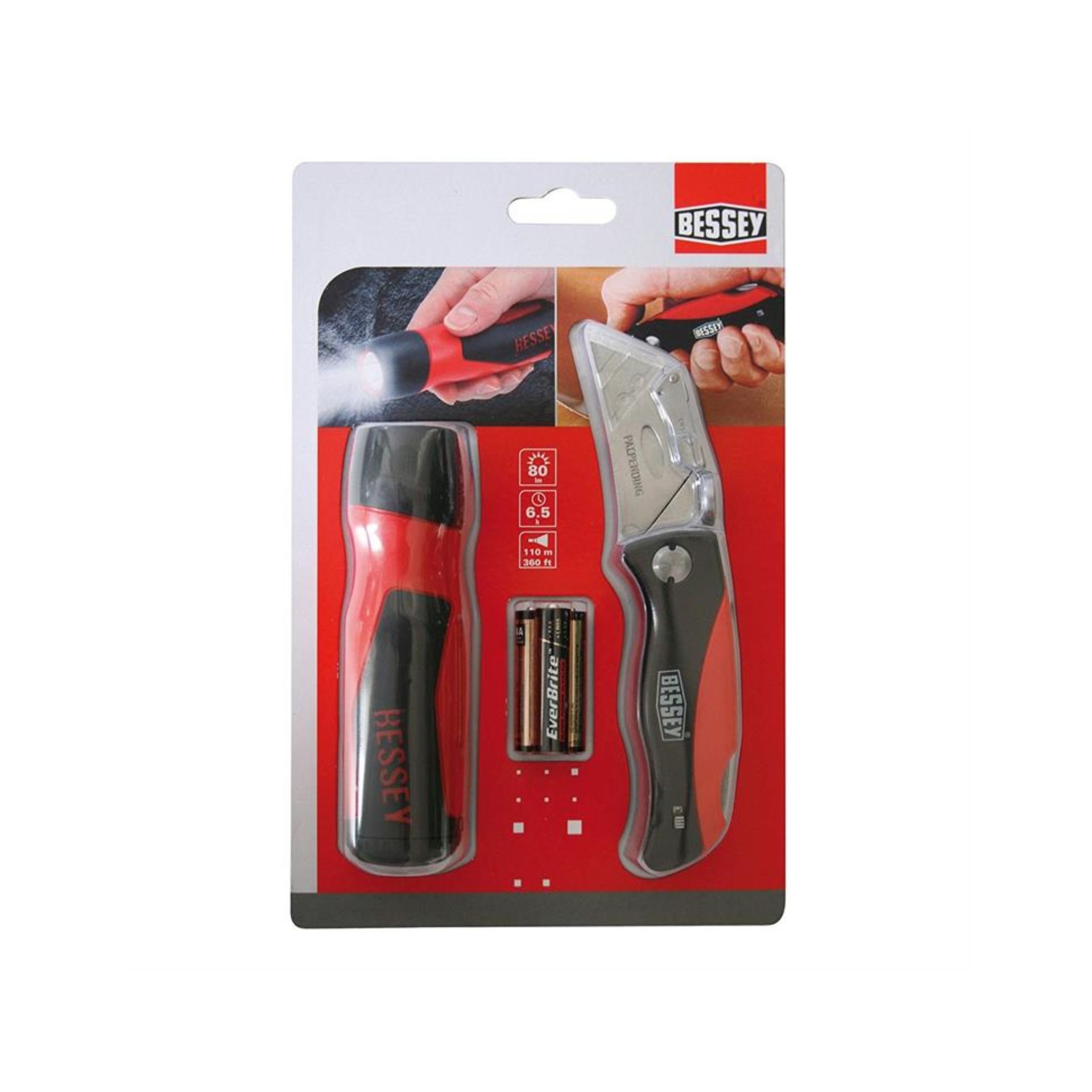 BESSEY DBKPH-TL - Pack Canivete e Lanterna
