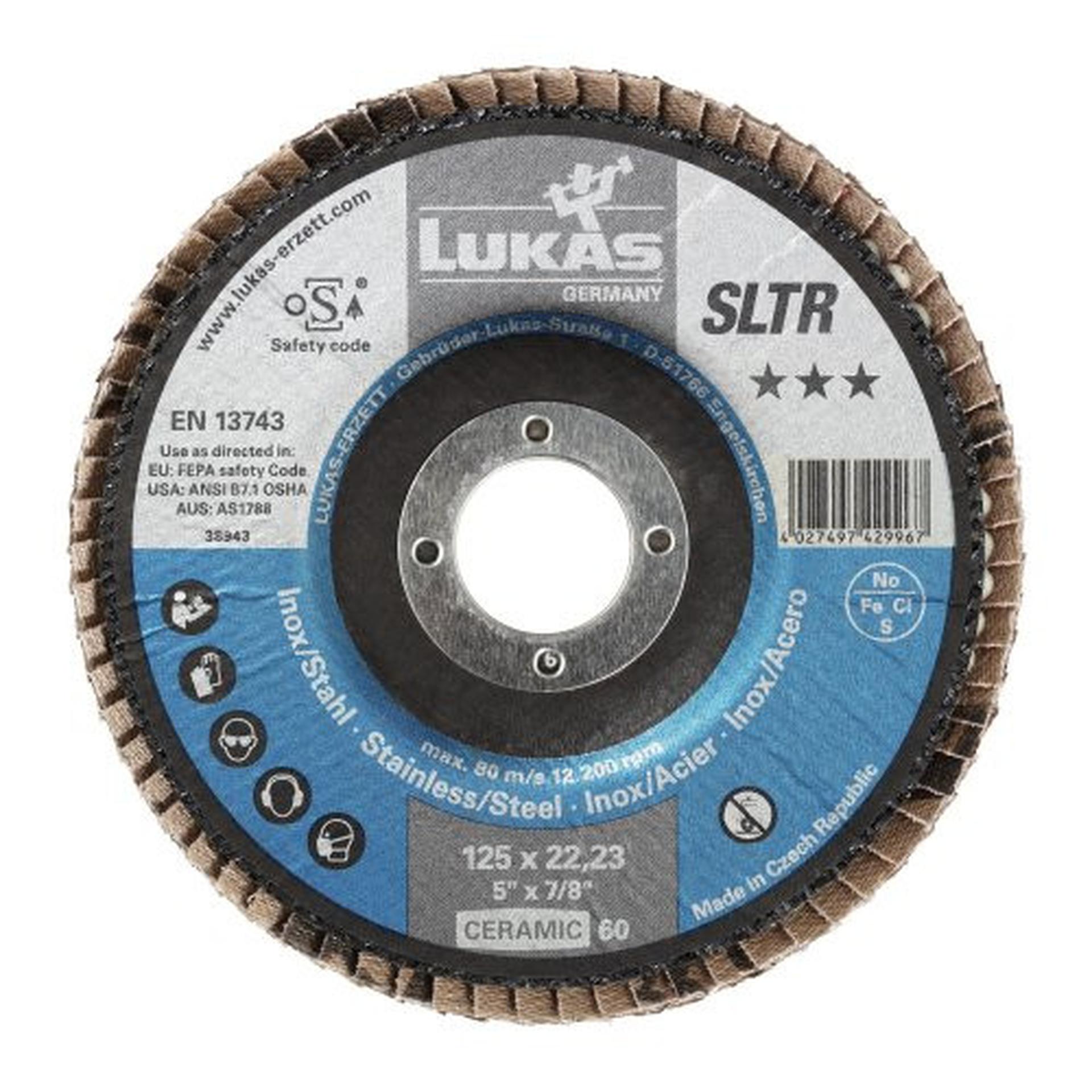 LUKAS SLTR 115 Ceramic - Discos Lamelares para Inox LUKAS SLTR 115 Ceramic - Discos Lamelares para Inox