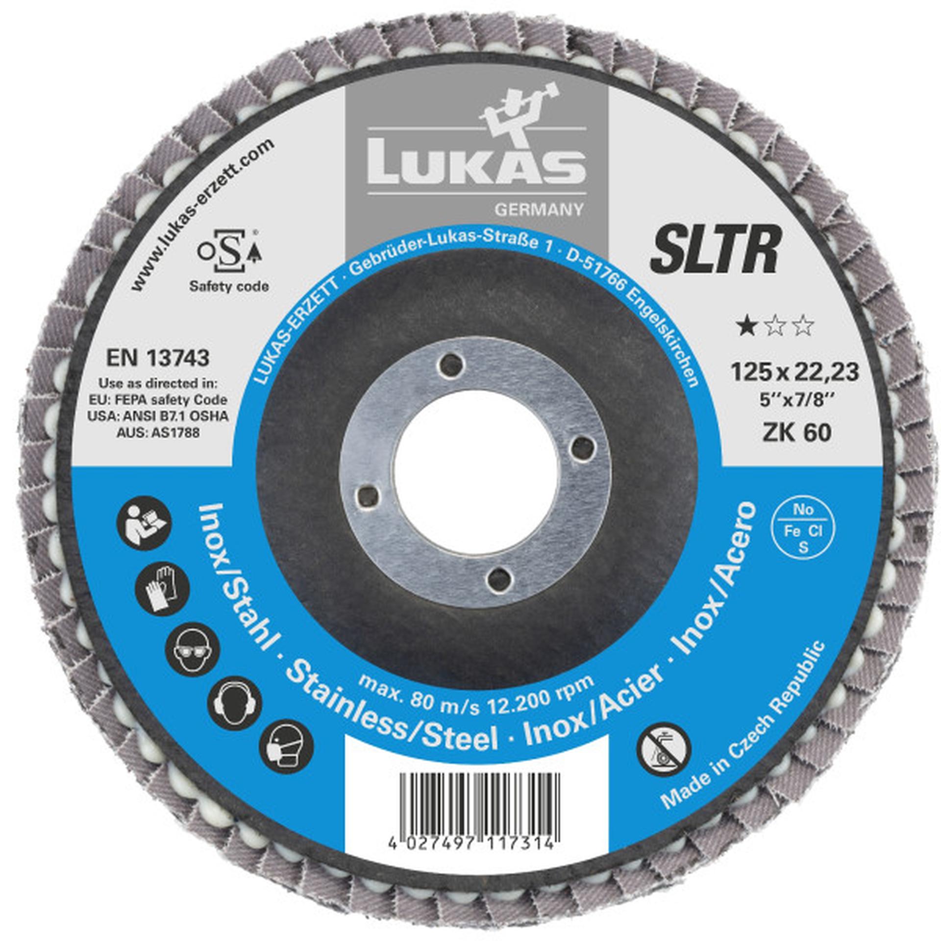 LUKAS SLTR 115 ZK Base-X - Discos Lamelares para Inox