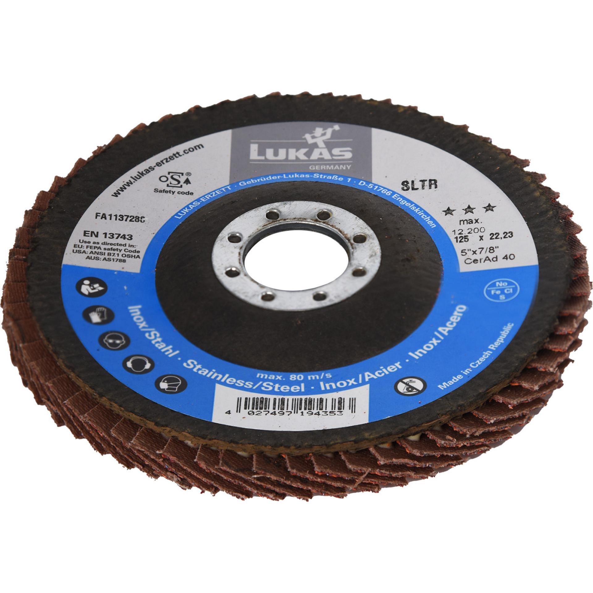 LUKAS SLTR 115 Ceramic AD - Discos Lamelares para Inox LUKAS SLTR 115 Ceramic AD - Discos Lamelares para Inox