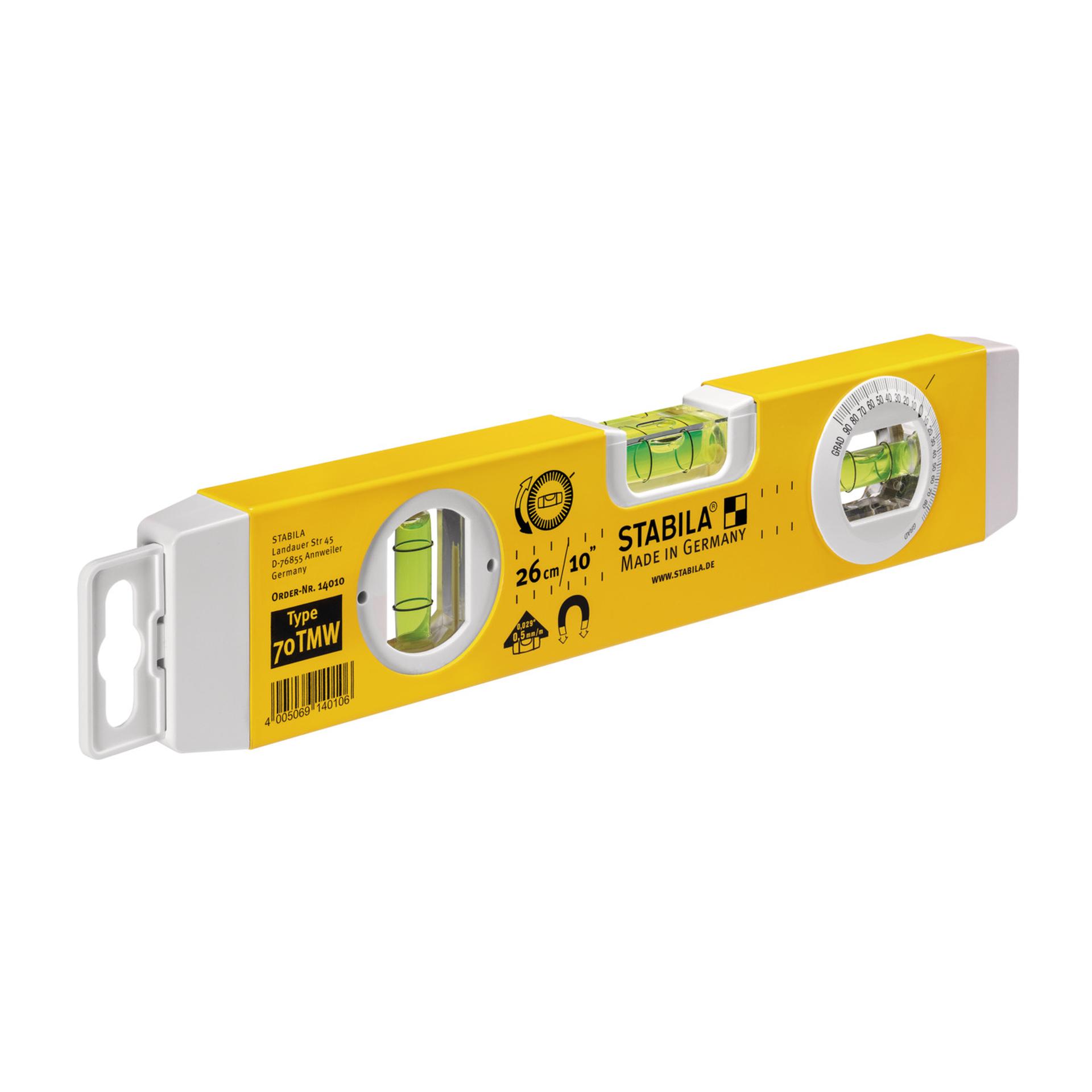 STABILA 14010 70TMW 25CM Niveis Aluminio 2 Bolhas STABILA 14010 70TMW 25CM Niveis Aluminio 2 Bolhas