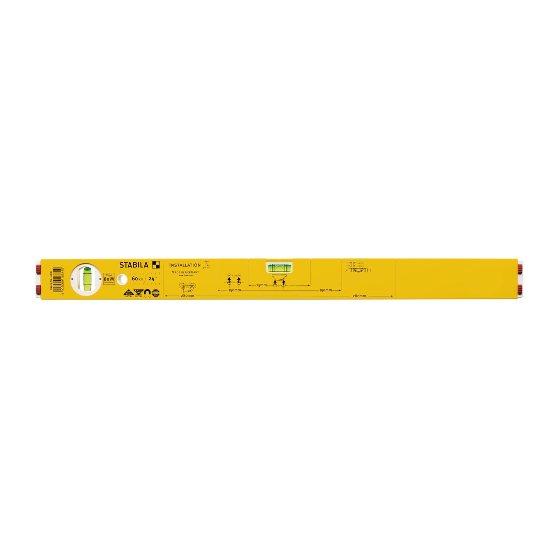 STABILA 16881 80M 60CM Niveis Aluminio 2 Bolhas
