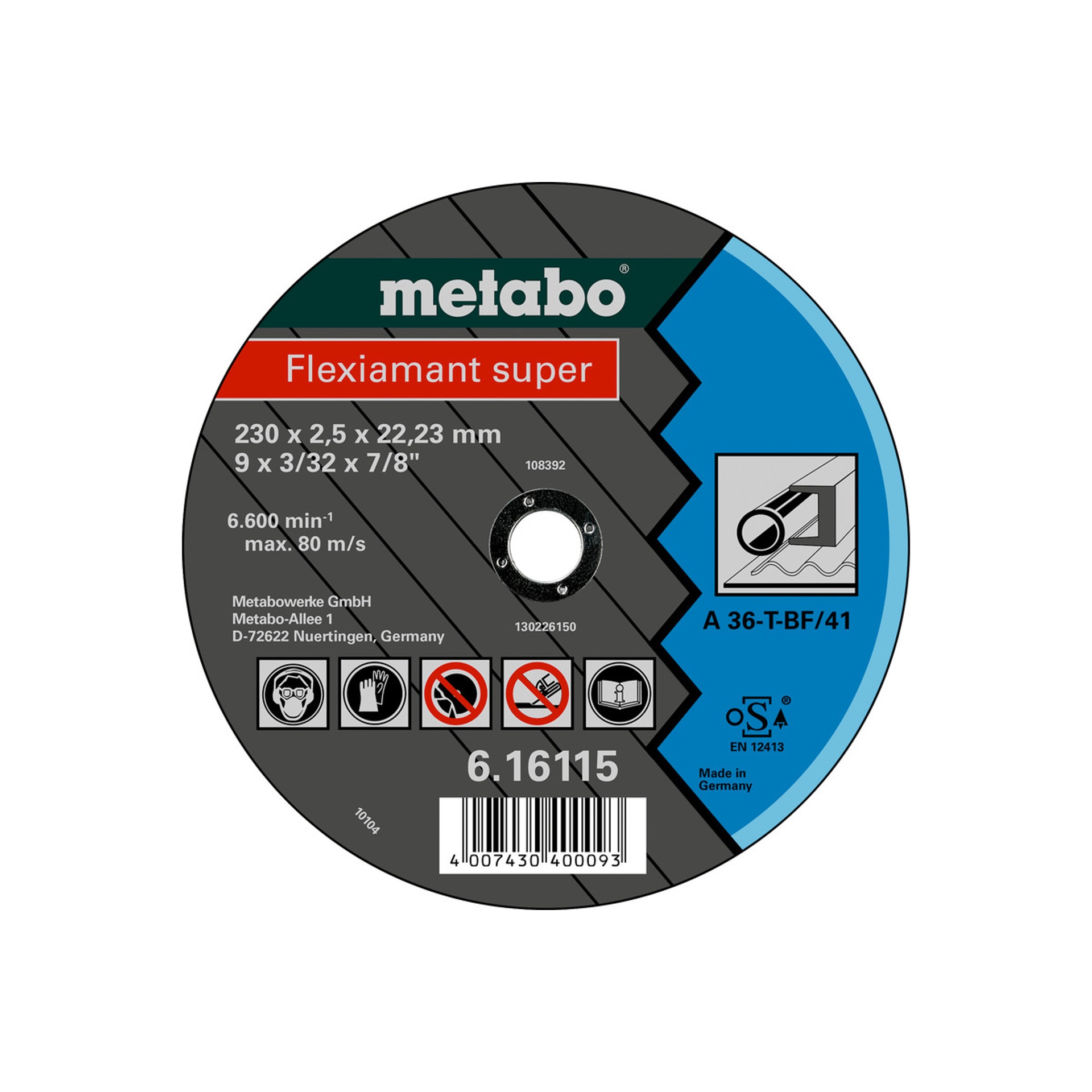 METABO 16109 Disco C.Ferro 150X2,0 A36T