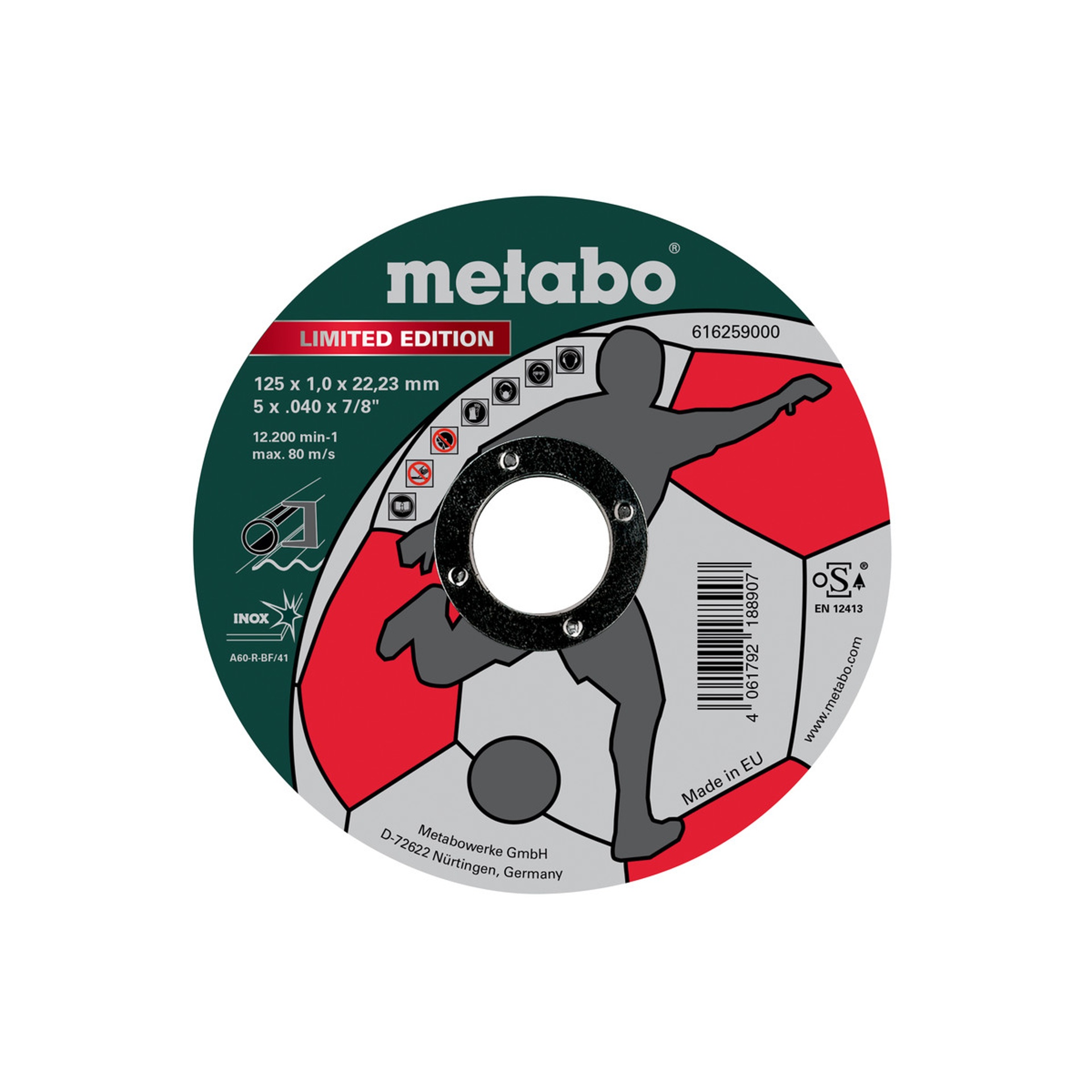 METABO 16259 Disco Inox 125X1.0X22.23Mm METABO 16259 Disco Inox 125X1.0X22.23Mm