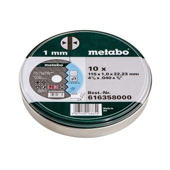 METABO 16358 Conj.10Disco Corte Cx.Metal