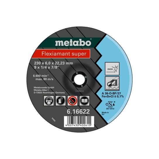 METABO 16604 Disco R.Inox 150X6,0 A36O#