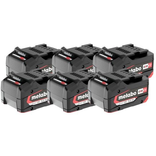 METABO 25152  Set 6 Baterias Lipower 18V5.2 Ah