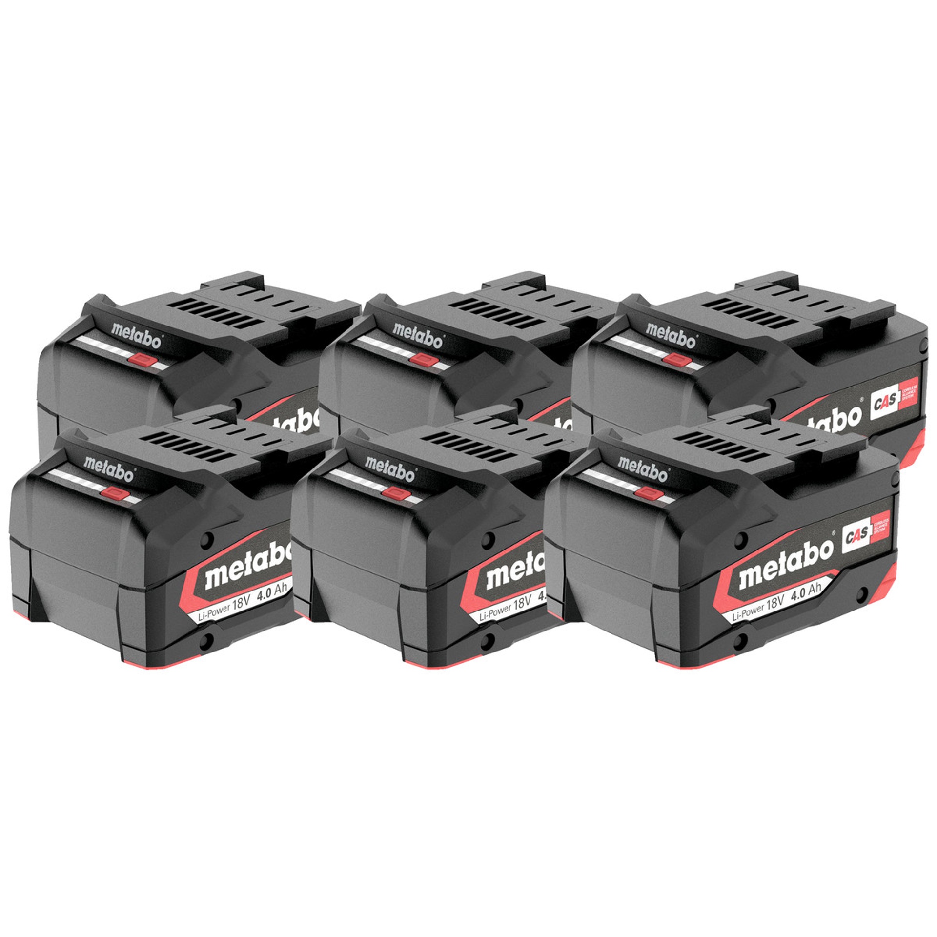 METABO 25151 Set 6 Baterias Lipower 18V4.0 Ah