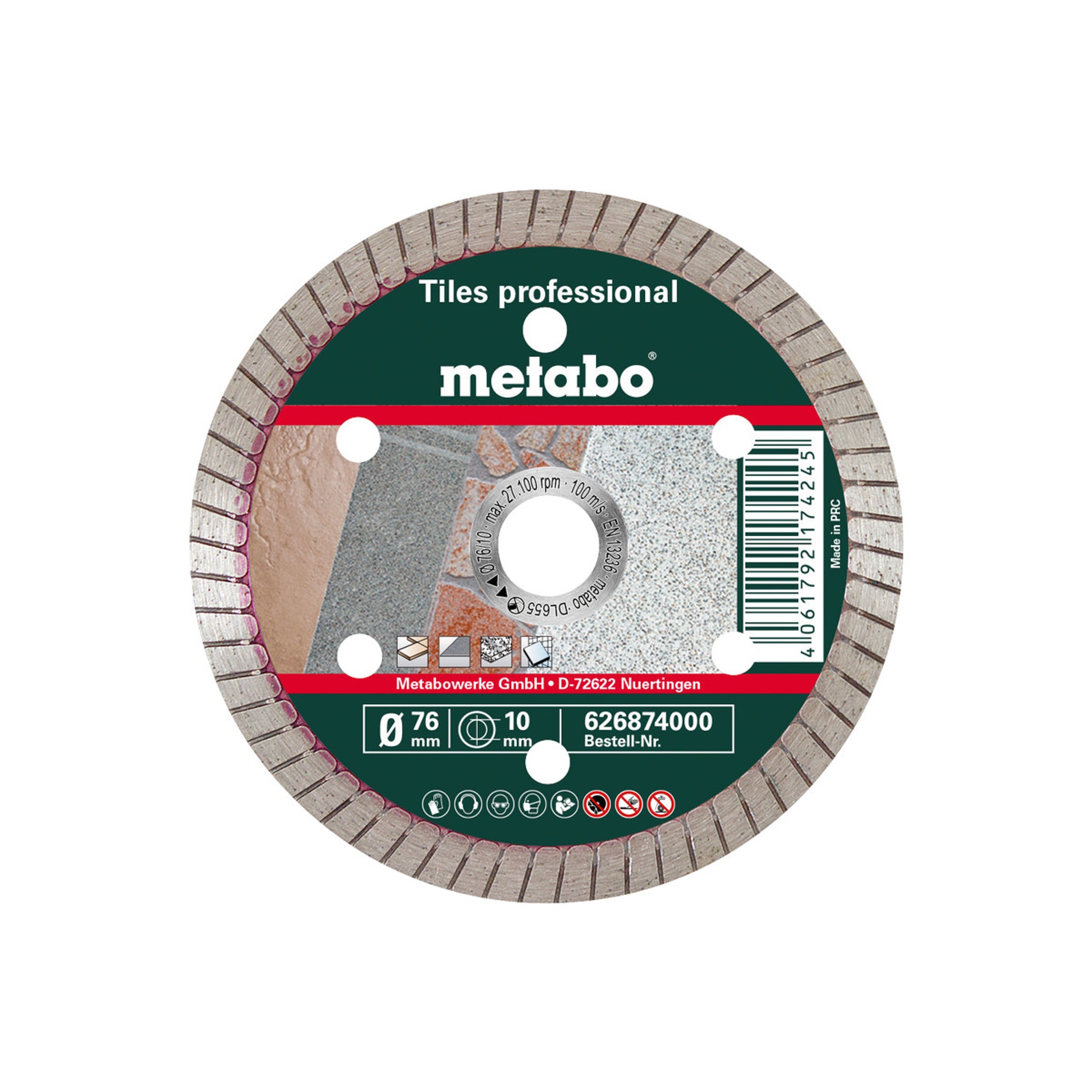 METABO 26874 Disco Diamantado 76X10 Mm Tp