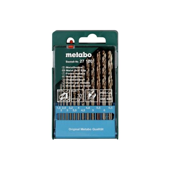 METABO 27120 Estojo De Brocas Hssco, 13 Pcs.