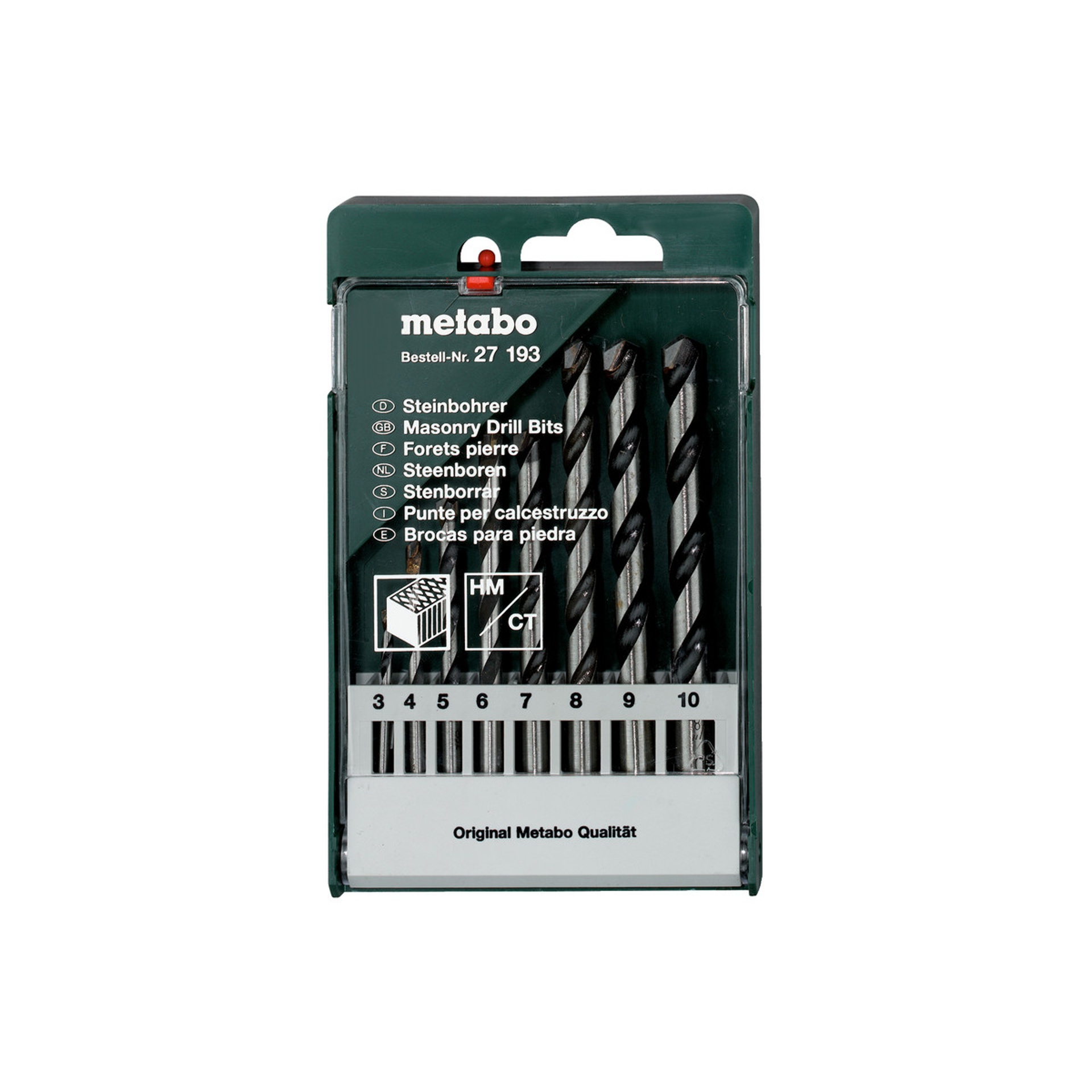 METABO 27193  Jg.8 Brocas (Estoj.Plastico)
